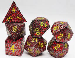 Daedalus's Labyrinth RPG Metal Dice Set - Game On