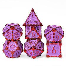 Dagger of Venom Fairie Purple RPG Metal Dice Set - Game On