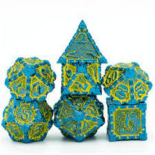 Dagger of Venom Yellow RPG Metal Dice Set - Game On