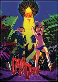 DanDaDan Okarun and Momo Run From Aliens Magnet - Game On