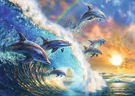 Dancing Dolphins 1000 pc - Game On
