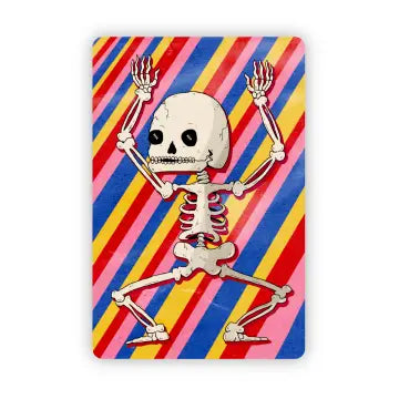 Dancing Skeleton Multicolor Halloween Sticker - Game On