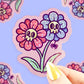Death Flowers Glitter Vinyl Sticker - Game On