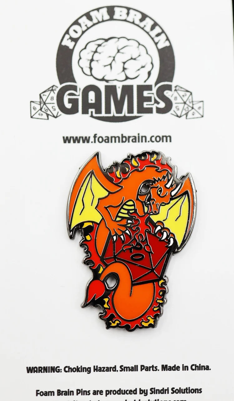 Dice Dragon Pin - Fire - Game On