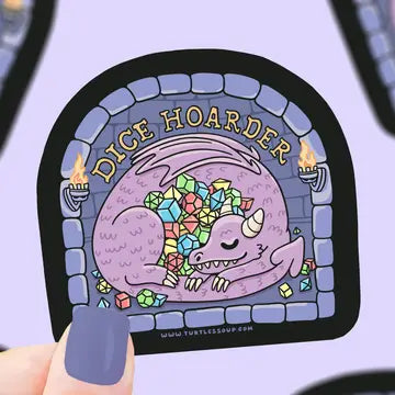 Dice Hoarder Dragon Sticker - Game On