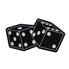 Dice Patch Black White - Game On