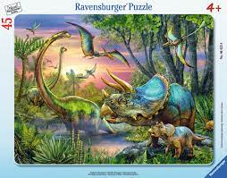 Dinosaurs at Dawn 45pc Puzzle - Game On
