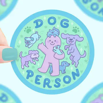 Dog Person, Puppies, Dog Parent, Little Guys, Vinyl Sticker - Game On