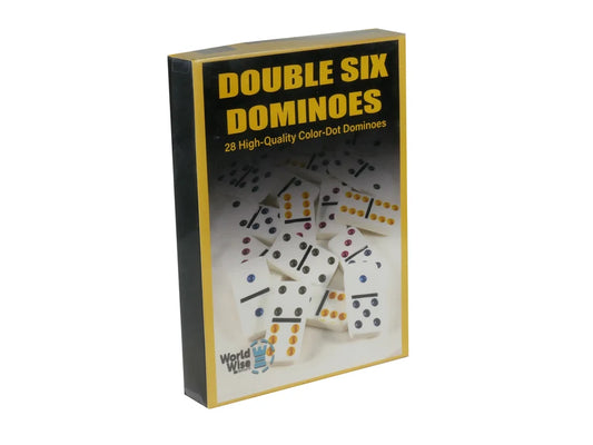 Double 6 Color Dot White Dominoes - Game On