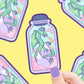 Dragon Castle Mountain Jar Whimsical Art Vinyl Sticker - Game On