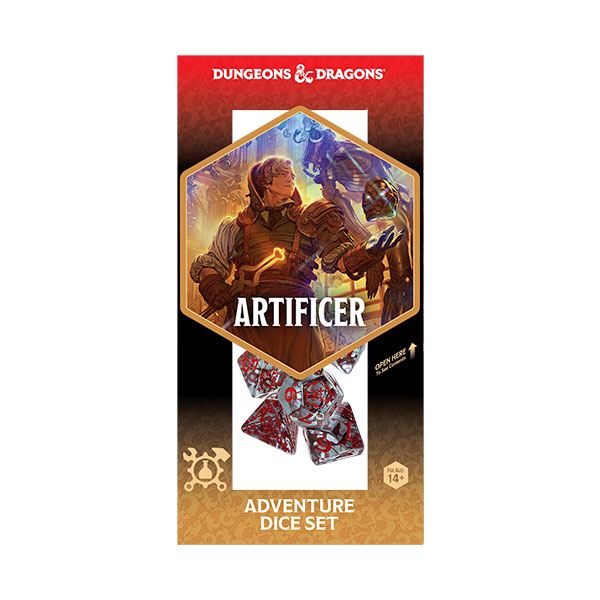 Dungeons & Dragons Adventure Dice Artificer Clear / Red - Game On