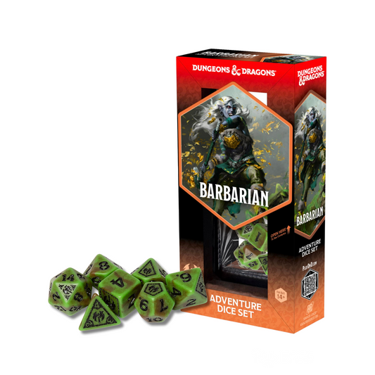 Dungeons & Dragons Adventure Dice Barbarian: Green / Brown - Game On