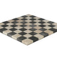 Chess Board - 14.5" Faux Leather Board - Dusty Black & Cream - Game On