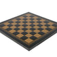 Faux Leather Chess Brd Blk/Gold - Classic - Game On