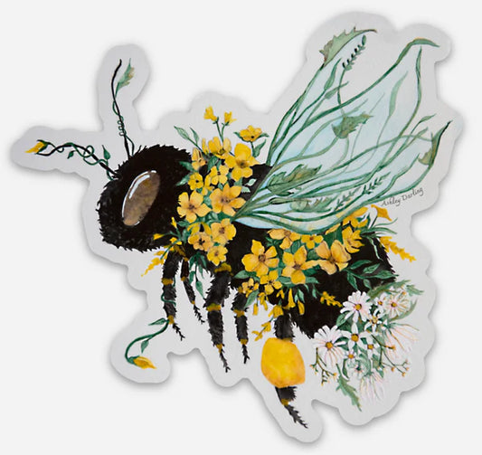 Floral Bee Die Cut - 3" Die Cut - Game On