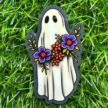 Floral Ghost, Vinyl Sticker - Game On