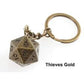 Fob of Fate D20 Keychain Thieves Gold - Game On