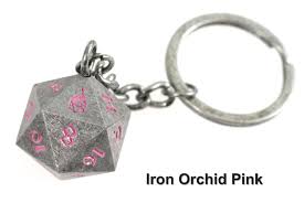 Fob of Fate D20 Keychain Iron Orchid - Game On