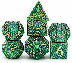 Forest Dragon RPG Metal Dice Se - Game On