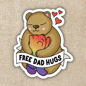 Free Dad Hugs Sticker - Game On