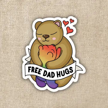 Free Dad Hugs Sticker - Game On