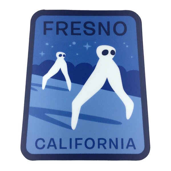 Fresno, California Travel Sticker - Game On