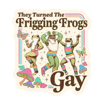 Frigging Frogs Gay Sticker - Game On