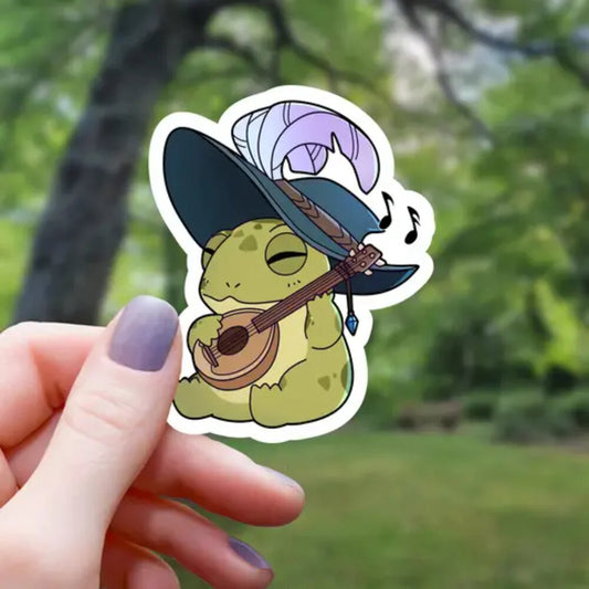 Frog Bard RPG Class Inspired Sticker - Game On