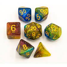 Galaxy Blue/Yellow Dice - Game On