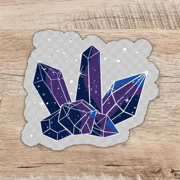 Galaxy Crystal Clear Sticker - Game On