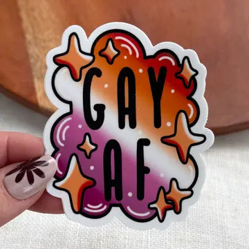 Gay AF Pride Sticker - Game On