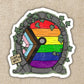 Gay Pride Fairy Door Sticker - Game On