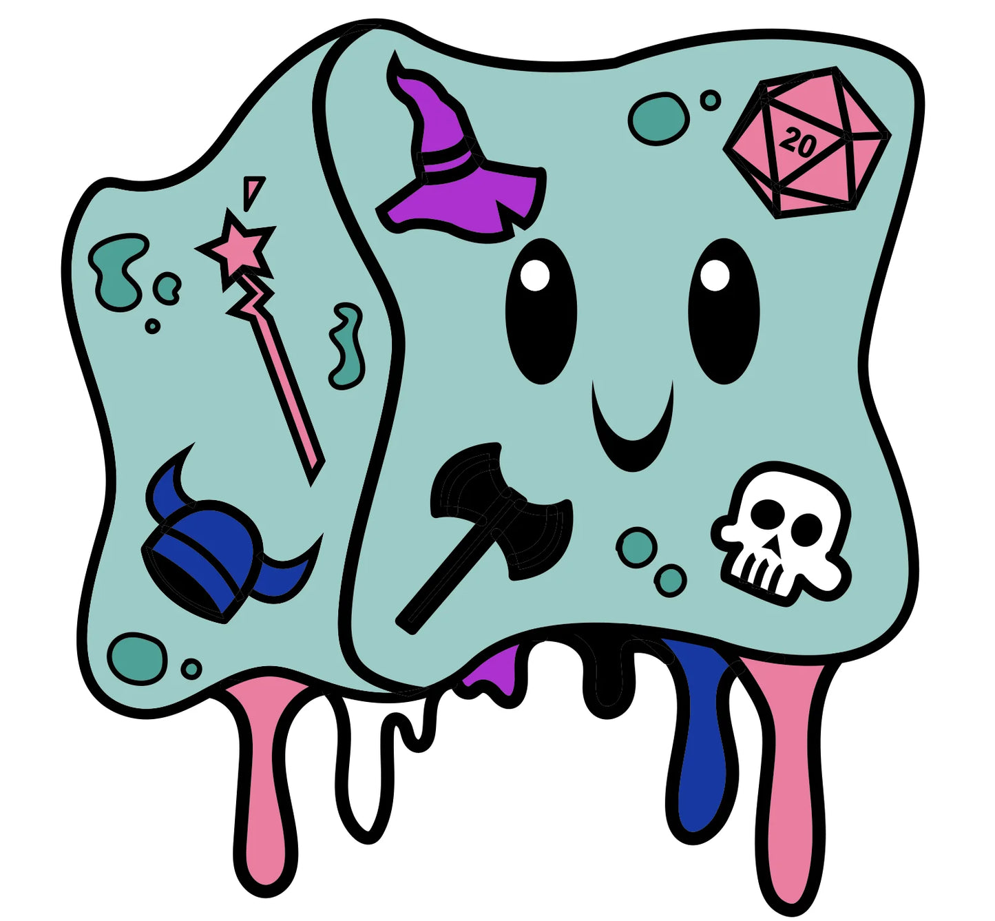 Gelly Cube Pride Pin - Genderfluid - Game On