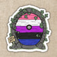 Gender Fluid Pride Fairy Door Sticker - Game On