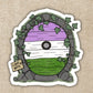 Gender Queer Pride Fairy Door Sticker - Game On