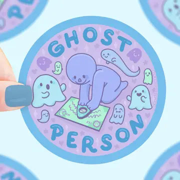 Ghost Person, Spooky, Paranormal, Little Guys, Vinyl Sticker - Game On