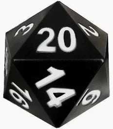 Giant D20 Foam Dice - Black - Game On