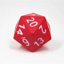 Giant D20 Foam Dice - Red - Game On