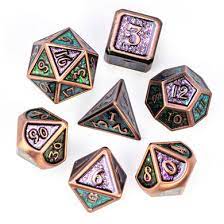 Glitter Bomb Metal Dice RPG Set - Game On