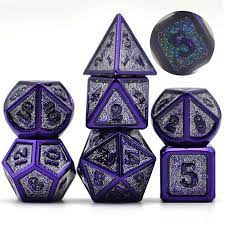Grape Jelly Metal RPG Dice Set - Game On