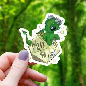 Green Baby Dragon - Hatching Sticker - 3" - Game On