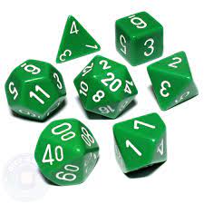 Green Dice Set - Game On