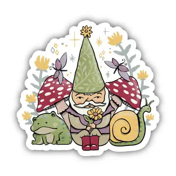 Green Elf and Frogs Fairytale Sticker - Game On