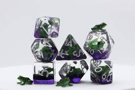 Green Poison Fron RPG Dice Set - Game On