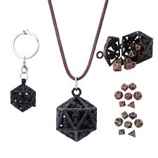 Grimskull's D20 Locket Gift Set - Matte Black - Game On