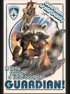 Guardians of the Galaxy - Rocket and Baby Groot - Poster - Game On