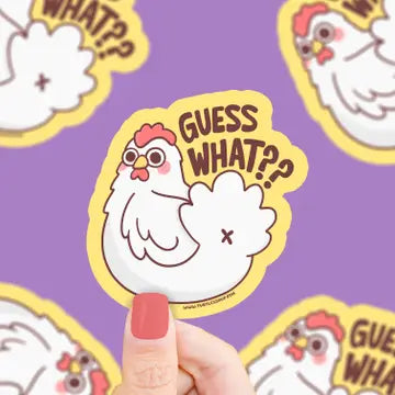 Guess What Chicken Butt Vinyl Sticker - Game On