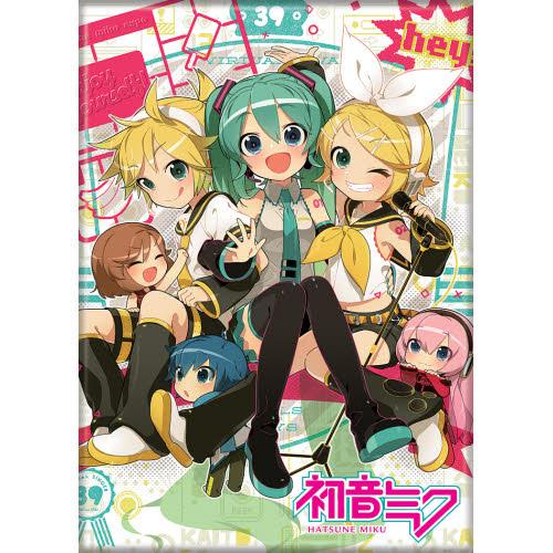 Hatsune Miku Group White Magnet - Game On