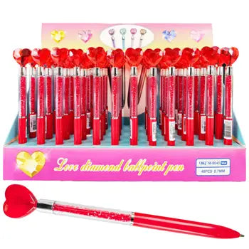 Heart Gemstone Beaded Pen - Game On