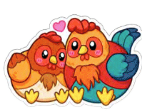 Hen & Rooster - Sticker - Game On